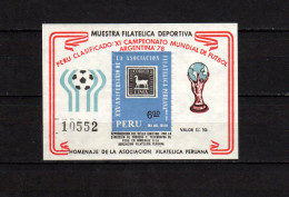 Peru 1978 Football Soccer World Cup Vignette MNH - 1978 – Argentina