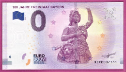 0-Euro XECK 2018-1 100 JAHRE FREISTAAT BAYERN - Privatentwürfe