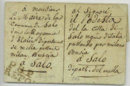 P.8.P: MIREPOIX En-tête Du Maire Denat Pour Salo Italie Departement De Mella - 1801-1848: Precursors XIX