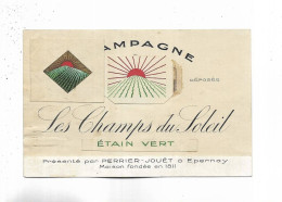 51 - - Document Publicitaire " Champagne Les Champs Du Soleil " Présenté Par Perrier-Jouet à EPERNAY ( Marne ) - Advertising