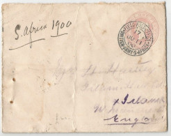 South Africa Enveloppe Postal Stationery British Army S. Africa Field Post Office Cancellation To England 1900 - Unclassified