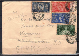 GB STAMPS.  1953 COVER TO GERMANY - Covers & Documents