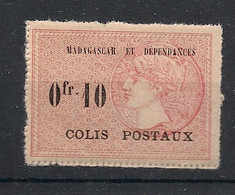 MADAGASCAR - 1919-22 - Colis Postaux N°Yv. 3 - 10c Rose Et Noir - Neuf Luxe ** / MNH / Postfrisch - Nuovi