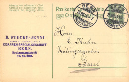 Bern Cigarren- Spezialgeschäft B. Stucky- Jenni Firmen Gewerbestempel Besonderheiten - Stamped Stationery