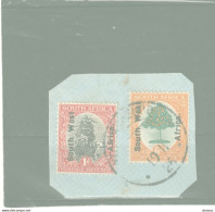 SWA SUD OUEST AFRICAIN 1926 Yvert 59 + 59 B Oblitéré, Cote Yv 7,75 Euros - Afrique Du Sud-Ouest (1923-1990)