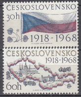 TSCHECHOSLOWAKEI 1829-1830, Postfrisch **, 50 Jahre Tschechoslowakei, 1968 - Unused Stamps