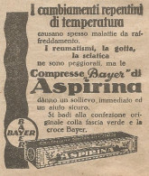 W1387 Compresse Bayer Di Aspirina - Pubblicità 1926 - Vintage Advert - Werbung