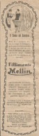 W1342 Alimento MELLIN - Il Sonno Del Bambino - Pubblicità 1926 - Vintage Advert - Werbung