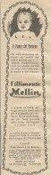 W1332 Alimento MELLIN - Il Pianto Del Bambino - Pubblicità 1926 - Vintage Advert - Werbung