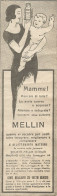 W1325 Alimento MELLIN - Pubblicità 1926 - Vintage Advert - Werbung