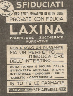 W1291 Compresse Purgative LAXINA - Pubblicità 1928 - Vintage Advert - Werbung