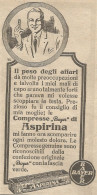 W1280 ASPIRINA - Il Peso Degli Affari... - Pubblicità 1926 - Vintage Advert - Werbung