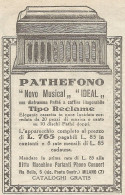 W1274 Pathefono NOVO MUSICAL - Pubblicità 1926 - Vintage Advertising - Werbung