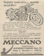 W1265 MECCANO Sapete Costruire Questa Moto? - Pubblicità 1929 - Vintage Advert - Werbung