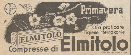 W1262 Compresse Di Elmitolo - Pubblicità 1939 - Vintage Advertising - Werbung