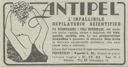 W1237 ANTIPEL L'infallibile Depilatorio - Pubblicità 1943 - Vintage Advertising - Werbung