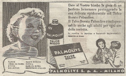 W1245 Talco Borato Palmolive - Pubblicità 1947 - Vintage Advertising - Werbung