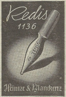 W1229 Redis - Pubblicità 1941 - Vintage Advertising - Werbung