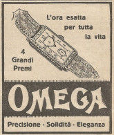 W1219 OMEGA L'ora Esatta Per Tutta La Vita - Pubblicità 1928 - Vintage Advert - Werbung