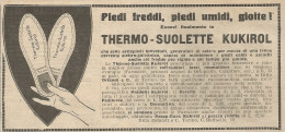W1183 Thermo-Suolette KUKIROL - Pubblicità 1926 - Vintage Advert - Reclame