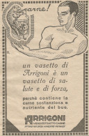 W1166 ARRIGONI - Carne - Pubblicità 1926 - Vintage Advert - Publicidad