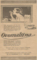 W1124 OVOMALTINA - Pubblicità 1926 - Vintage Advert - Reclame