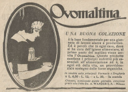 W1122 OVOMALTINA Una Buona Colazione - Pubblicità 1926 - Vintage Advert - Publicidad