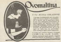 W1121 OVOMALTINA Una Buona Colazione - Pubblicità 1926 - Vintage Advert - Reclame