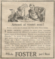W1109 Pillole FOSTER Attenti Ai Vostri Reni - Pubblicità 1926 - Vintage Advert - Werbung