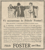 W1111 Pillole FOSTER Per I Reni - Pubblicità 1926 - Vintage Advert - Werbung