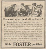 W1110 Pillole FOSTER Per I Reni - Pubblicità 1926 - Vintage Advert - Advertising