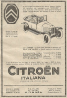 W1086 Citroen Italiana - Pubblicità 1926 - Advertising - Werbung