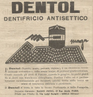 W1060 Dentifricio Antisettico DENTOL - Pubblicità 1926 - Advertising - Publicités