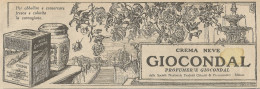 W1010 Crema Da Neve Giocondal - Pubblicità 1926 - Advertising - Advertising