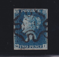 Great Britain, Scott 2 (SG 5), Used, Plate 1 - Used Stamps