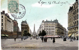RHONE-Lyon-la Place De La République (colorisé) 6 - Otros & Sin Clasificación