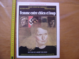 Synopsis Cinema Movie FEMME ENTRE CHIEN ET LOUP Barrault Hauer Van Hool Delvaux - Other & Unclassified