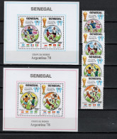 Senegal 1978 Football Soccer World Cup Set Of 4 + 2 S/s MNH - 1978 – Argentine