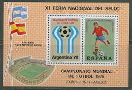 Spain 1978 Football Soccer World Cup Vignette Orange MNH - 1978 – Argentine