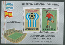 Spain 1978 Football Soccer World Cup Vignette Silver MNH - 1978 – Argentine