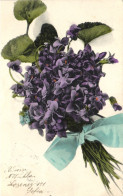 FLOWERS, PURPLE ORCHID, BULGARIA, POSTCARD - Flowers