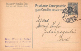 Chur  Buchhandlung & Papeterie H. Bernhard Söhne  Firmen Gewerbestempel Besonderheiten - Enteros Postales