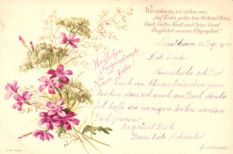 FLOWERS, ILLUSTRATION, SWITZERLAND, POSTCARD - Fleurs