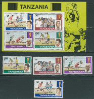 Tanzania 1978 Football Soccer World Cup Set Of 4 + S/s MNH - 1978 – Argentine