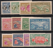 SPM - 1922-28 - N°YT. 107 à 117A - Série Complète - Neuf Luxe ** / MNH / Postfrisch - Unused Stamps