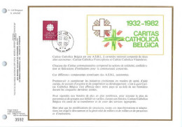 Belgique - Feuillet CEF SOIE ZIJDE 2078 - 22/01/1983 - Caritas - 1981-1990