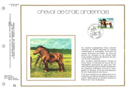 Belgique - Feuillet CEF SOIE ZIJDE 1810 - 19/06/1976 - Cheval De Trait Ardennais - 1971-1980