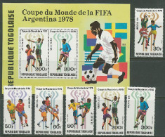 Togo 1978 Football Soccer World Cup Set Of 6 + S/s MNH - 1978 – Argentine