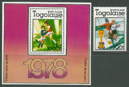 Togo 1978 Football Soccer World Cup Stamp + S/s MNH - 1978 – Argentine
