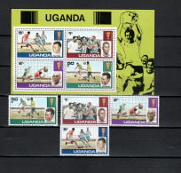 Uganda 1978 Football Soccer World Cup Set Of 4 + S/s MNH - 1978 – Argentina